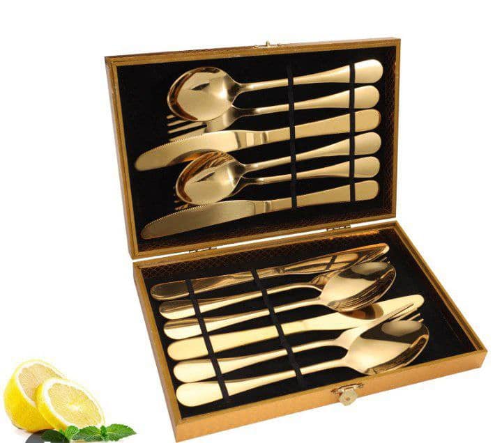 12 Pcs Cuttery Set 4Spoons, 4Forks, 2Teaspoons And 2 Knives