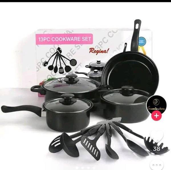 13Pcs Cookware Set (Blue &Black)