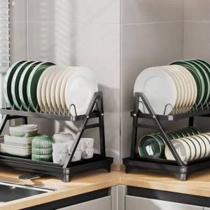 Foldable Design, Space-Saving Kitchen Countertop Organizer for Plates