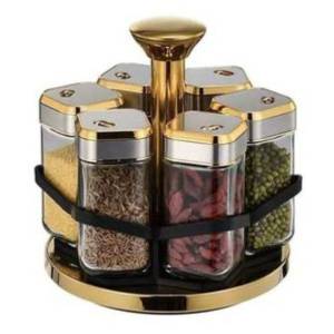 6 Pcs Rotating Spice Rack