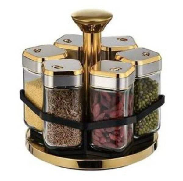 6 Pcs Rotating Spice Rack